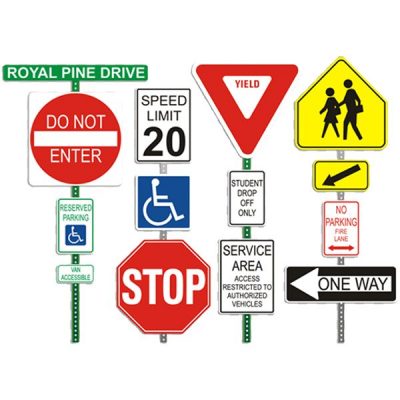 Custom warning road safety signs